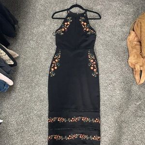Black Embroidered Dress